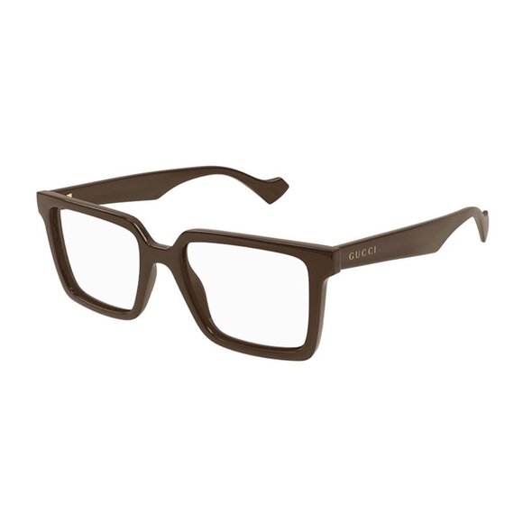 NEW GUCCI SQUARE EYEGLASSES GUCCI GG1540O 007 BROWN CLEAR EYEWEAR - Picture 1 of 3